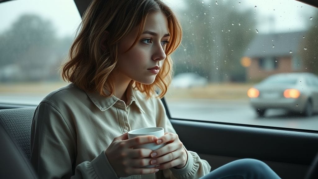 Why Does My Ex Ignore Me? (Brutal Truth)
Woman listening to music by a rainy window, symbolizing emotional self-preservation after a breakup