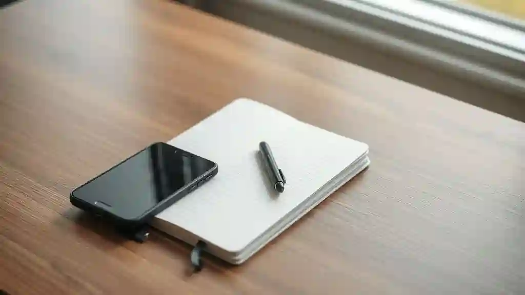 Journal and phone face down symbolizing the pause when two exes return at once