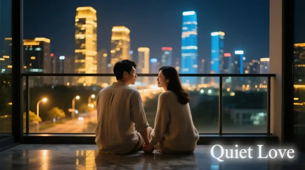 Woman resting peacefully on partner’s chest showing safety and emotional trust.