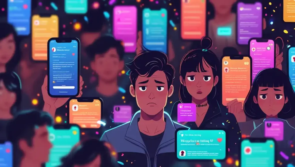 “Fast swiping burnout — endless profiles, instant dopamine, zero real connection.”