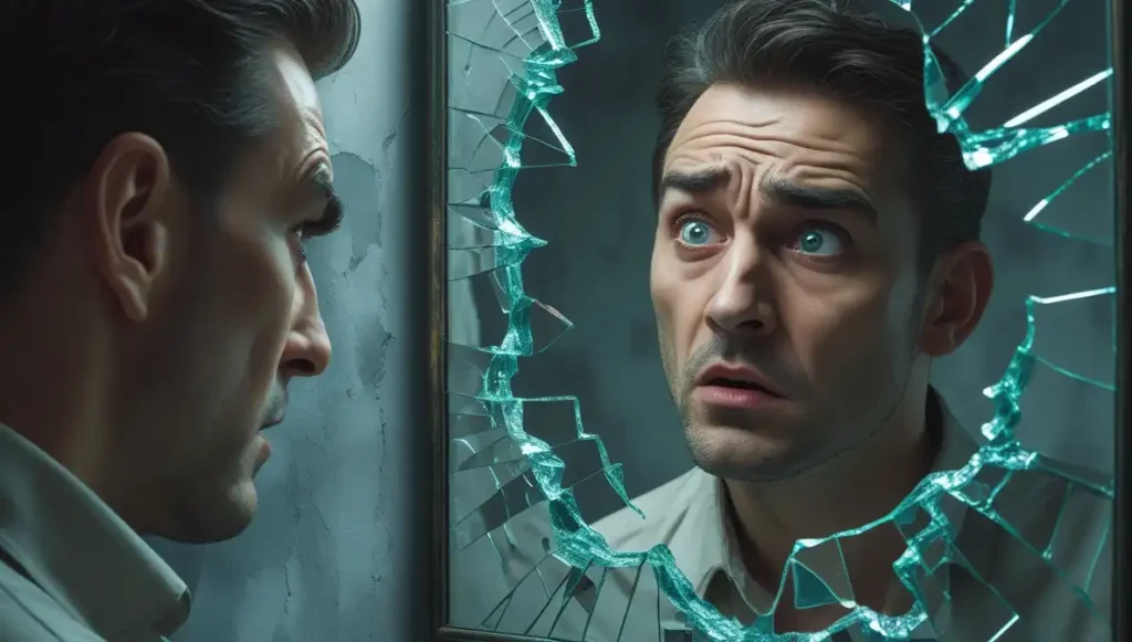 Gaslighting visual metaphor showing confusion and manipulation from a cheating girlfriend.