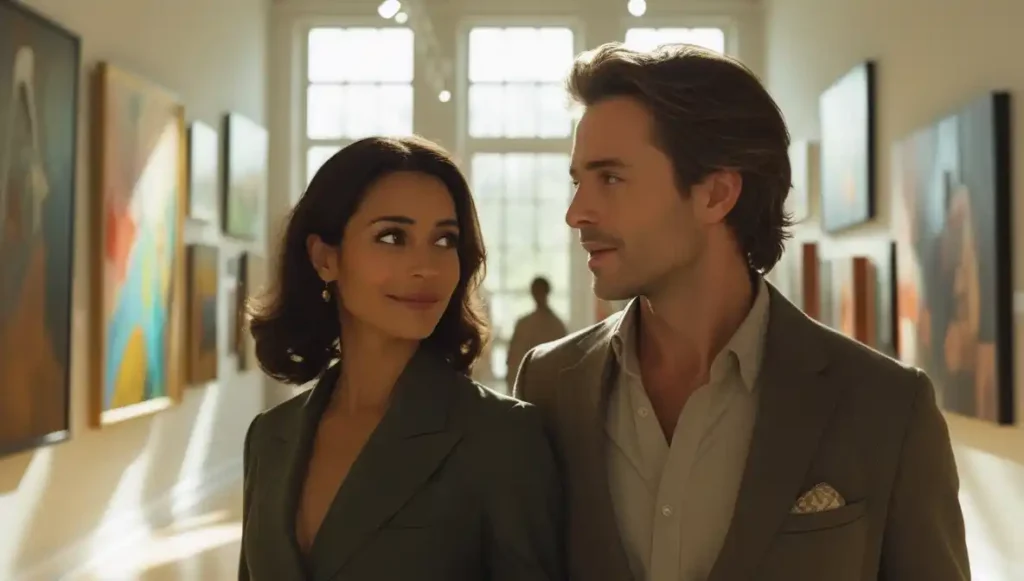 Low-pressure first date at an art gallery for introverts