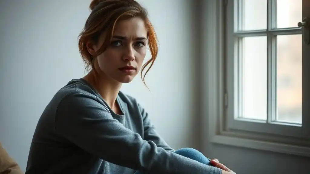 A woman reflecting quietly after being called too sensitive, symbolizing emotional pain and awareness.