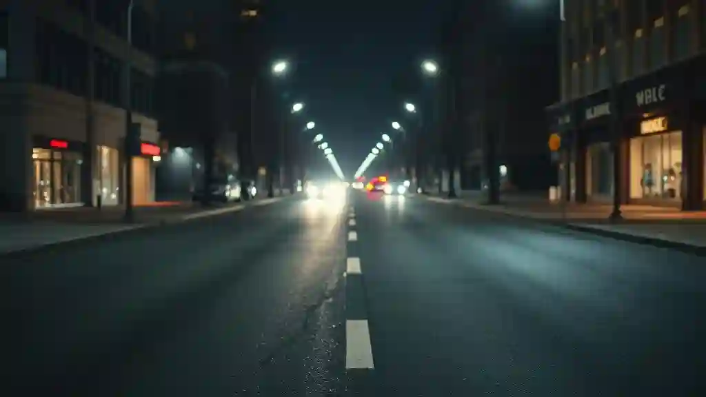 Empty street at night symbolizing the loneliness after heartbreak.