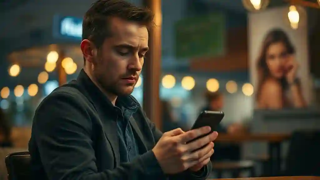 Man reflecting on feelings for a woman who is unavailable but interested.