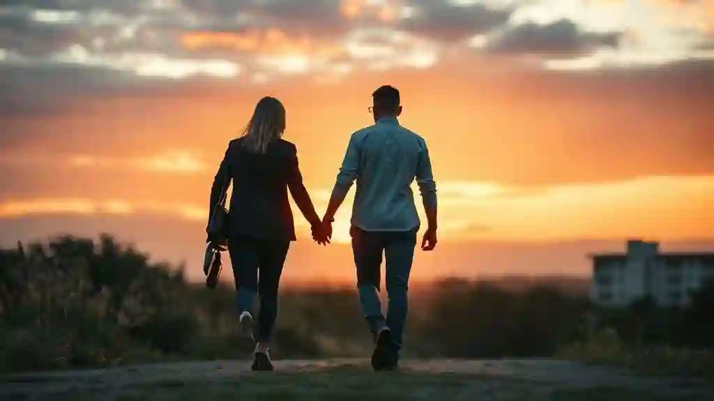 Workplace romance moving beyond the office into personal connection.