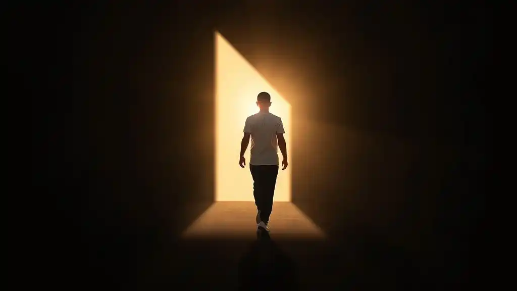 Diagram of the brain showing amygdala stress response during emotional conflict between logic and fear.