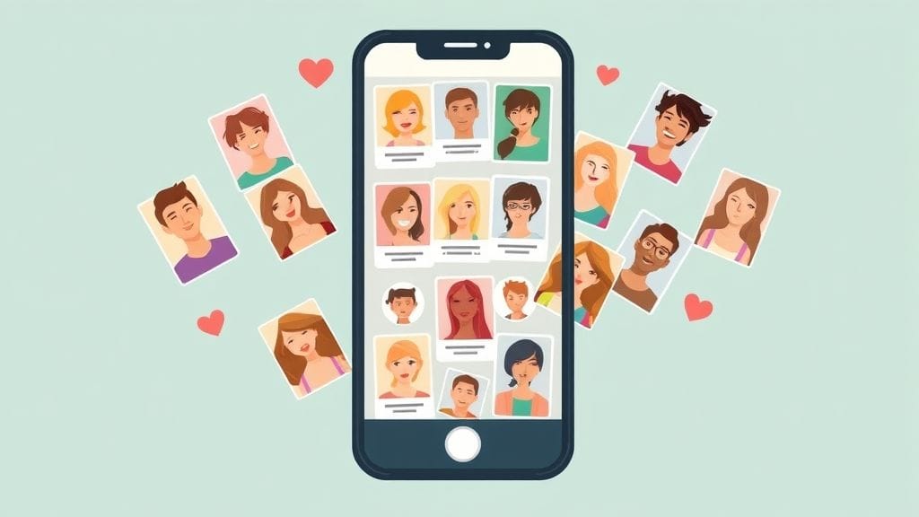 Dating app profiles highlighting why ghosting is common online.