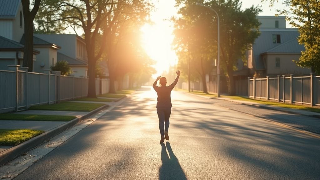 Person walking in sunlight symbolizing healing after ghosting