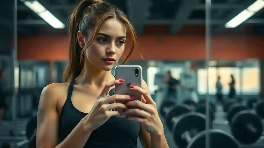 Cheating girlfriend signs shown through secretive wellness transformation and texting.