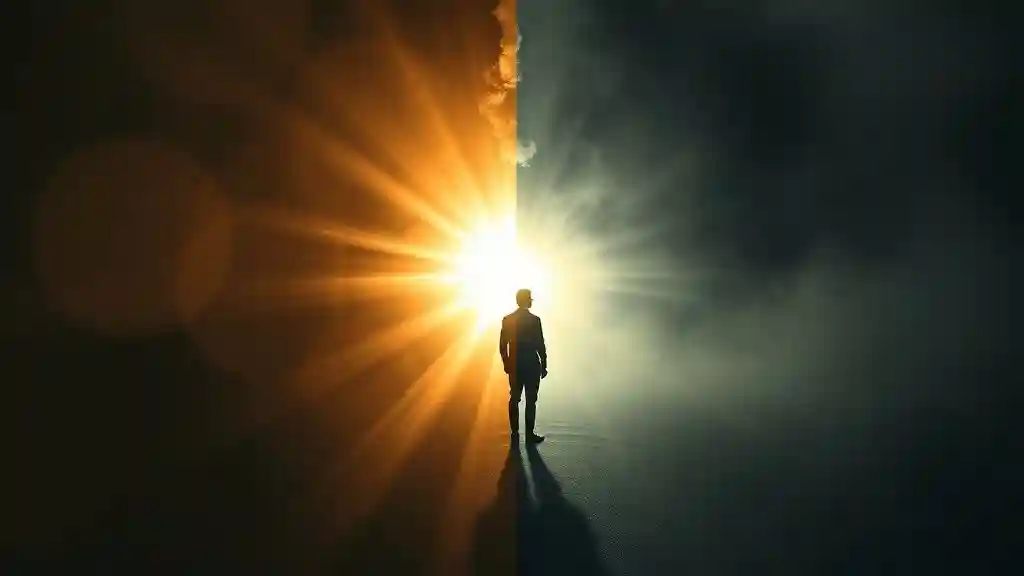 “Floodlighting and ghostlighting in modern relationships symbolized through light and shadow.”