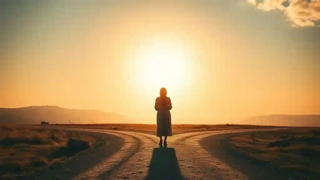 Woman choosing her own path after emotional healing.