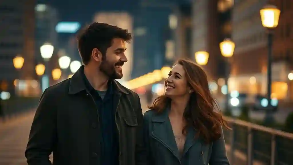 Saying I love you in a heartfelt, authentic moment