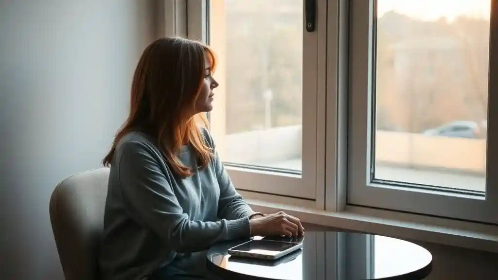 Woman choosing silence and peace over a toxic friendship by ignoring calls.