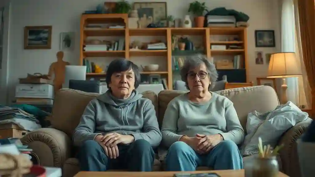 “Couple in quiet routine symbolizing emotional distance during the roommate phase.”