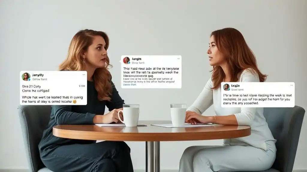 wo women comparing screenshots and realizing they were lied to