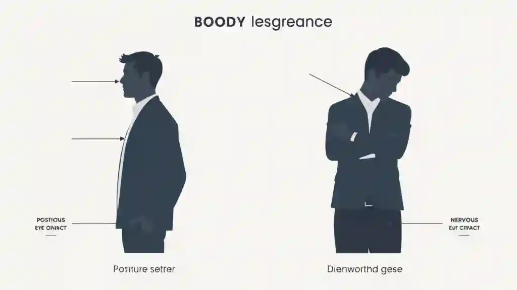 “Comparison of confident and nervous male body language when talking to women.”