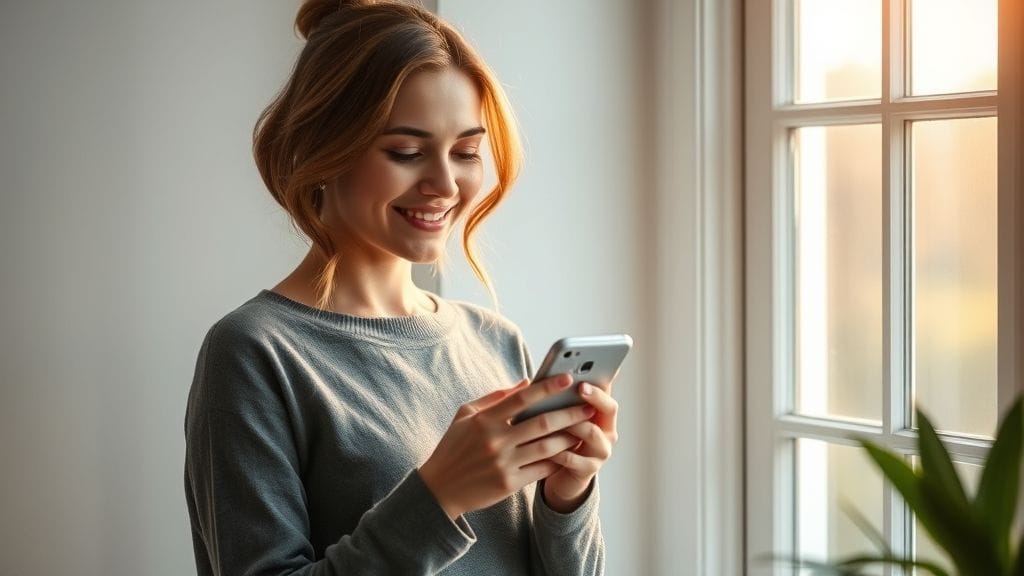 Woman taking a social media detox to heal after breakup and feel peace again