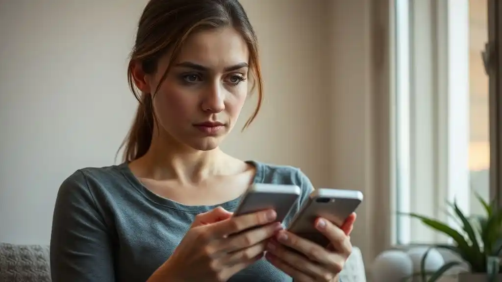 Woman pulling back after initial warmth — illustrating emotional pacing and self-protection.