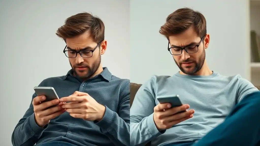 Man staying calm and living his life while woman pulls back — showing re-attraction through self-control.