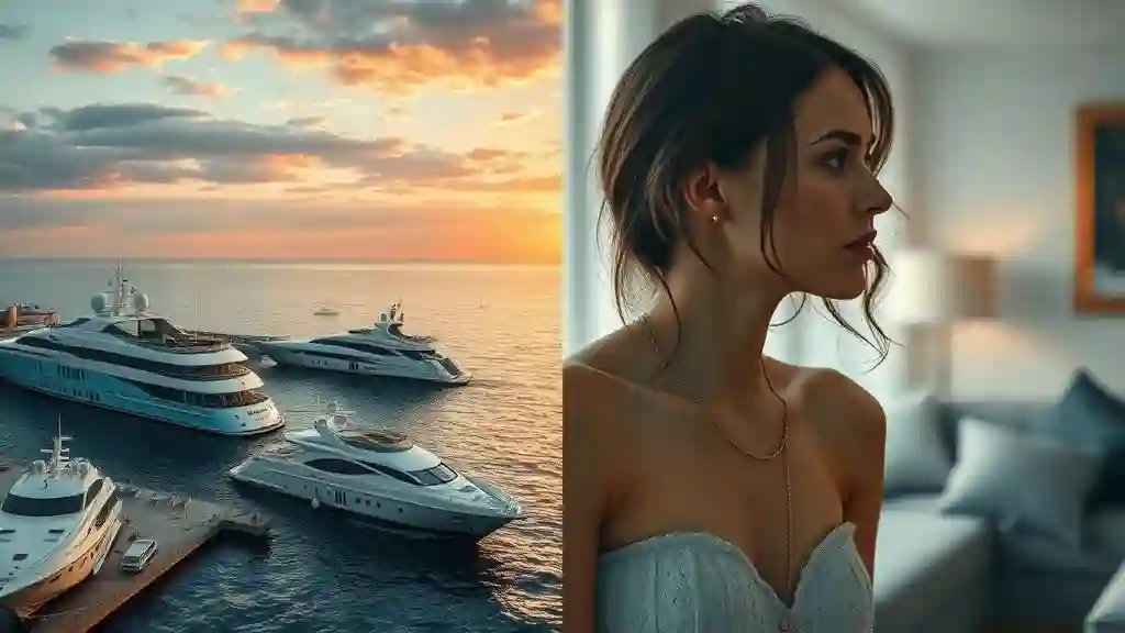 Woman reading billionaire romance novels at night, reflecting on love and loneliness.