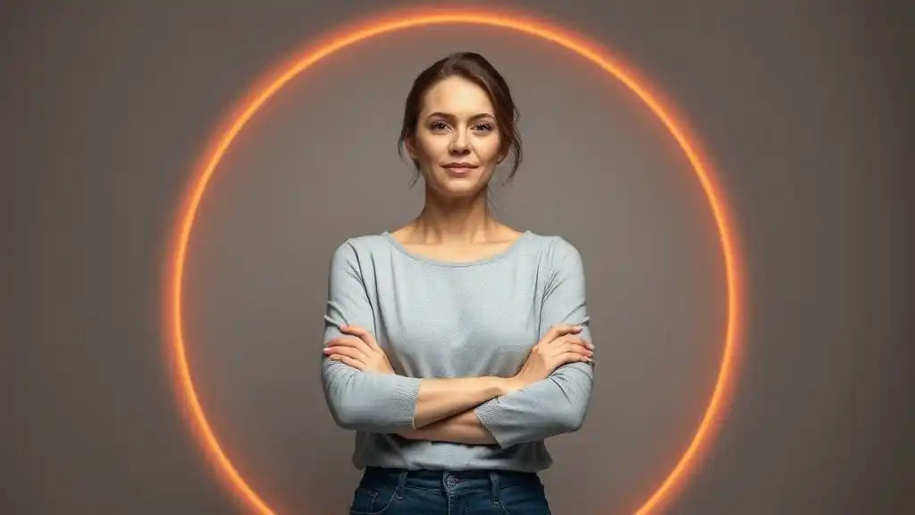 Woman setting clear emotional boundaries after a breakup, protecting her energy and well-being.