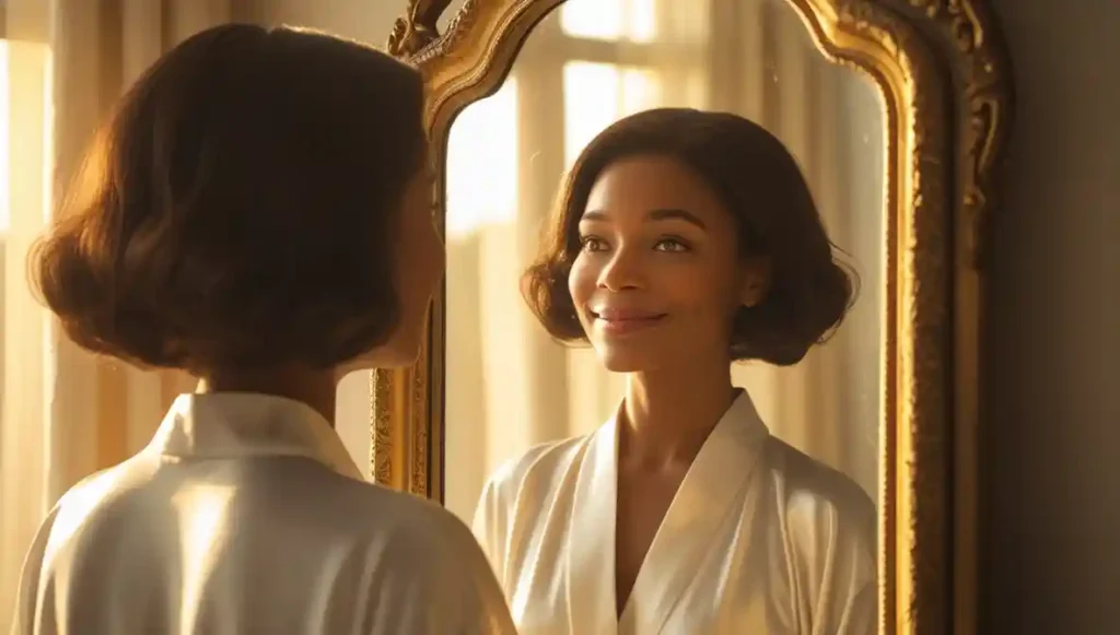 “Woman journaling in sunlight, reclaiming self-worth and emotional peace.”