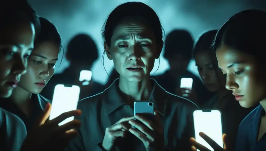 “Person feeling ignored in a group, symbolizing emotional invisibility in daily life.”