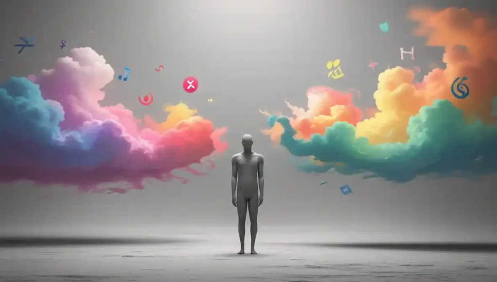 "Symbolic representation of emotional numbness and disconnect in relationships."