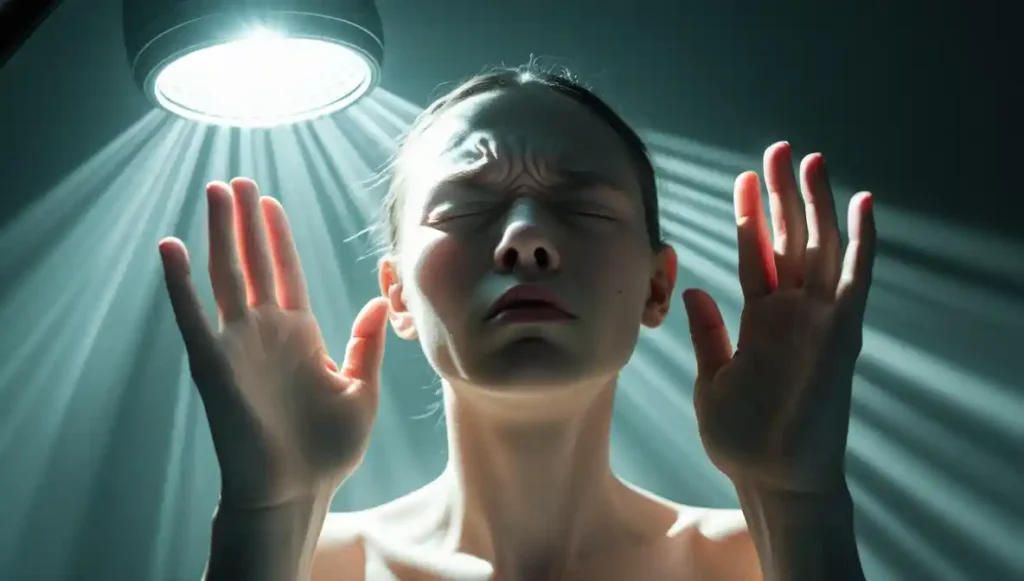 “Visual metaphor of emotional flooding and overwhelm from manipulative oversharing.”