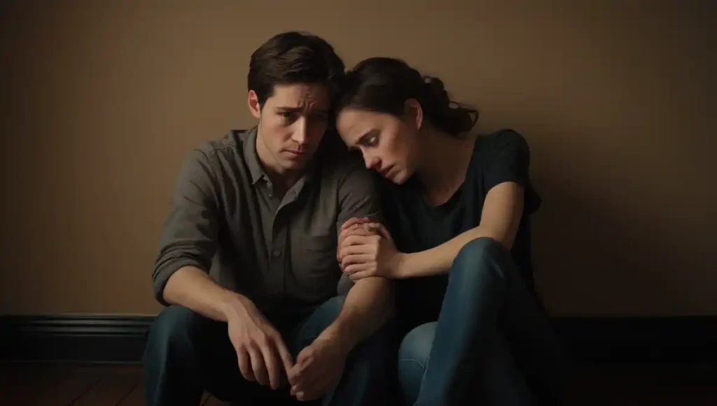 Her anger hides her fear of losing you.