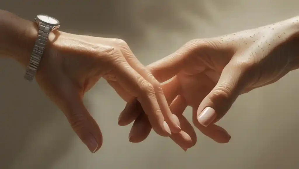 "Illustration of pulling away when love starts to feel close."