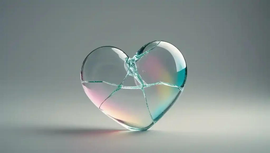 Cracked heart image representing emotional triggers and unresolved feelings.