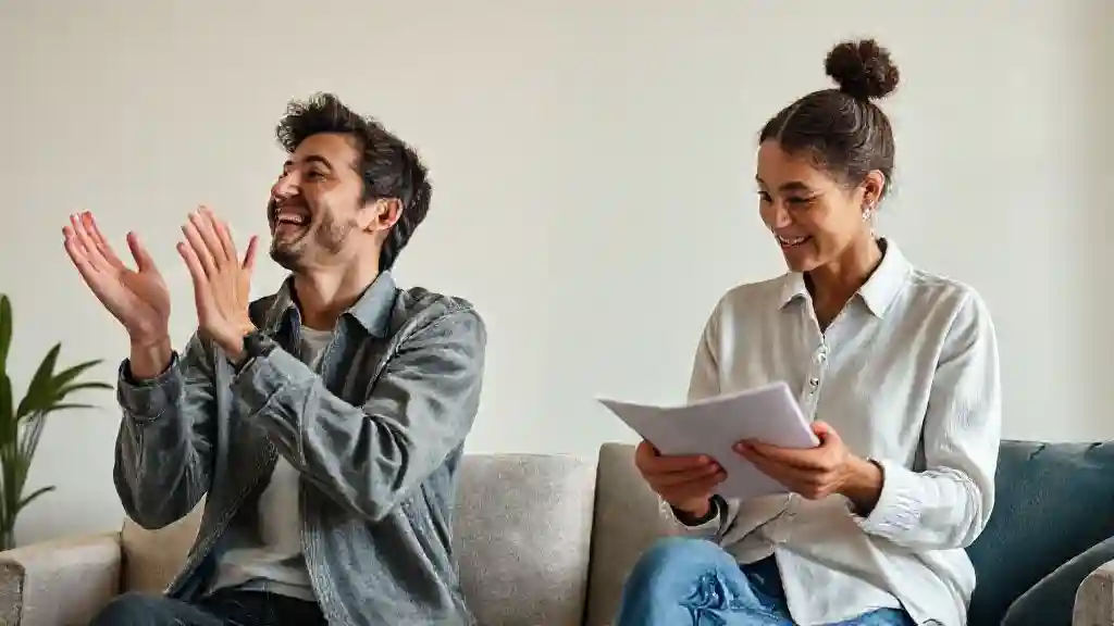 Two people engaged in discussion.